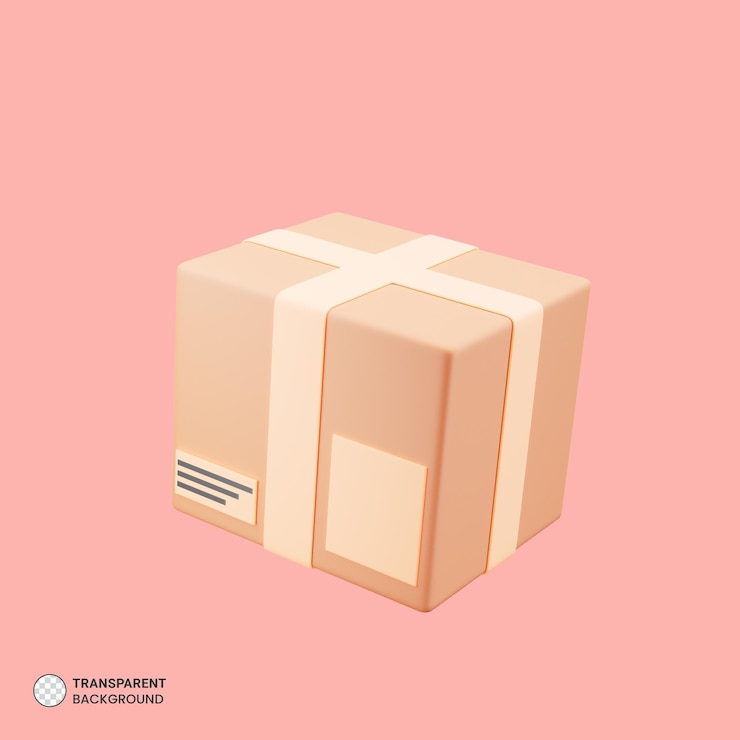 Gratis PSD pappeskeikon isolert 3d-gjengivelsesillustrasjon