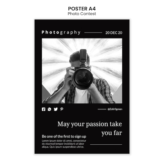Photo contest poster template