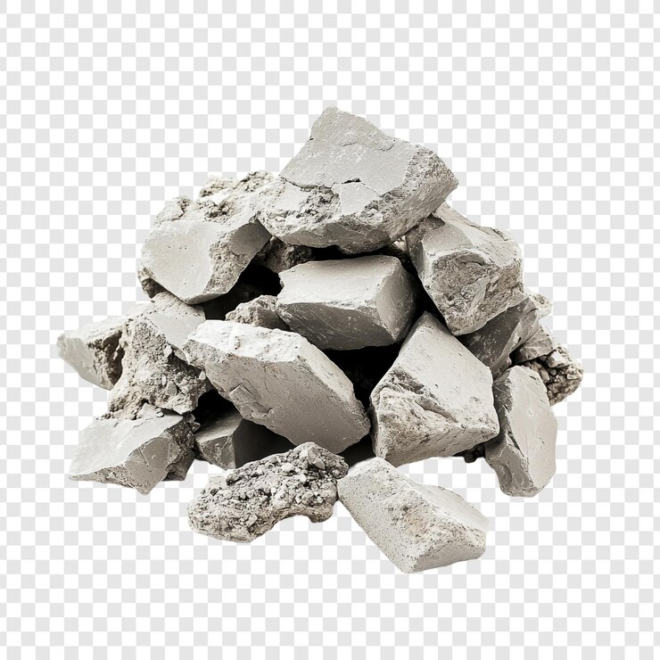 Gratis PSD pile of grey broken concrete pieces