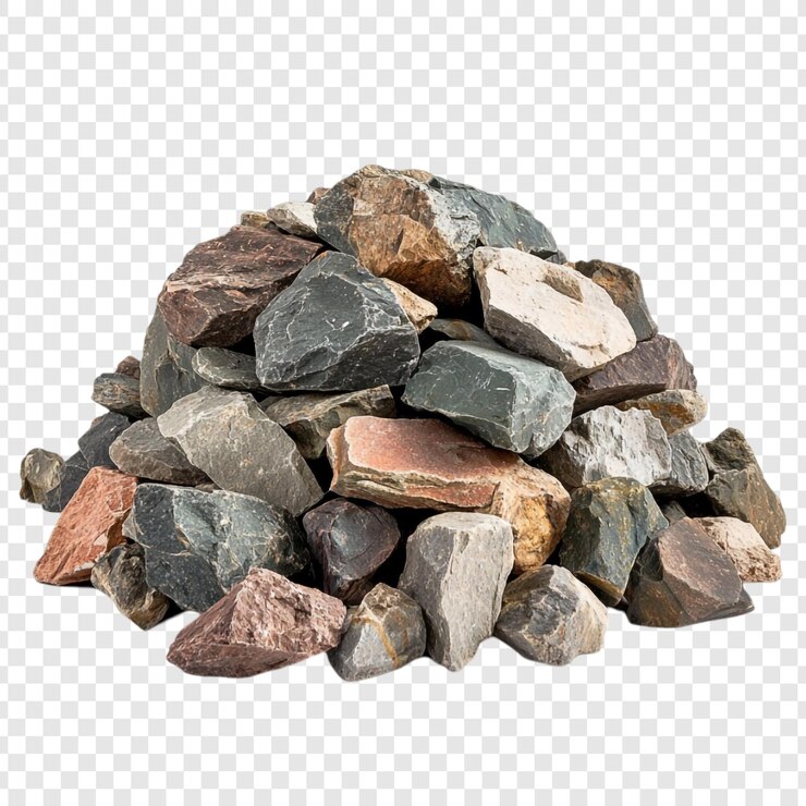 Gratis PSD pile of multicolored rocks a collection of natural stones