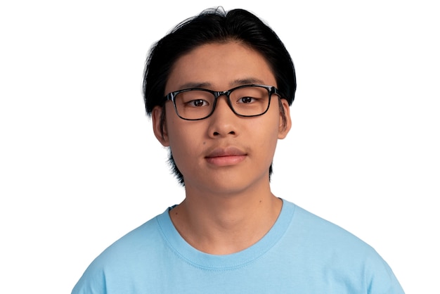portrait of man teenager isolated