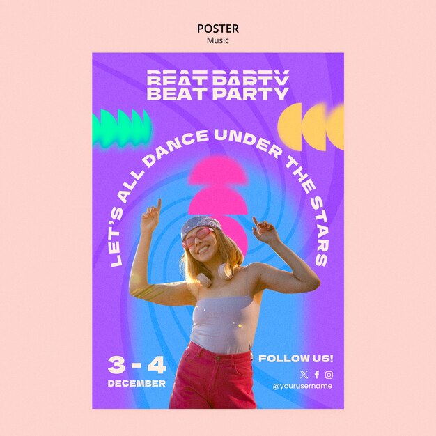 Poster-mal for musikkarrangement