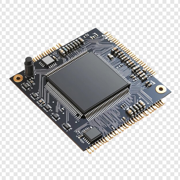 Powerful Microchip Circuit Board Detailed View High Tech Innovation