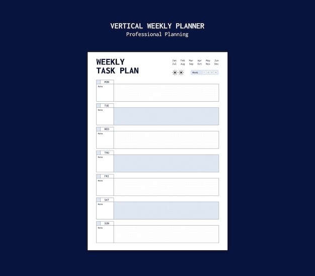 Professional planning template