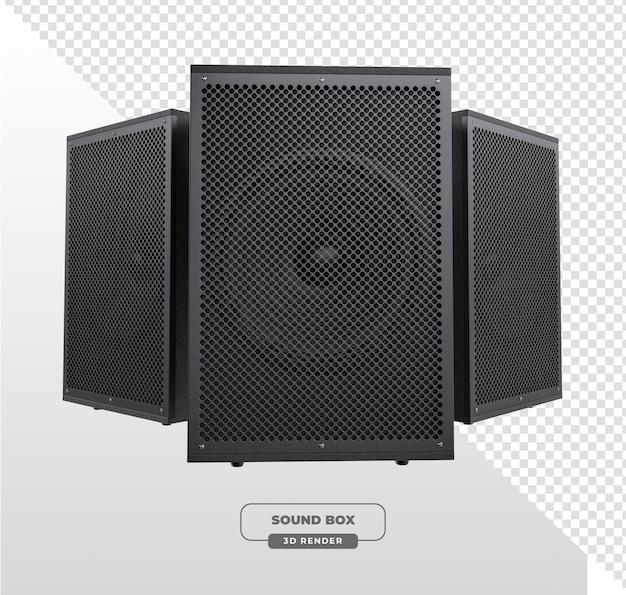 Professional sound box for music studio In 3d render