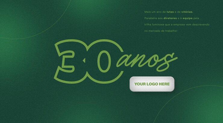 Gratis PSD psd template for celebrating 30 years of the company anniversary business celebration