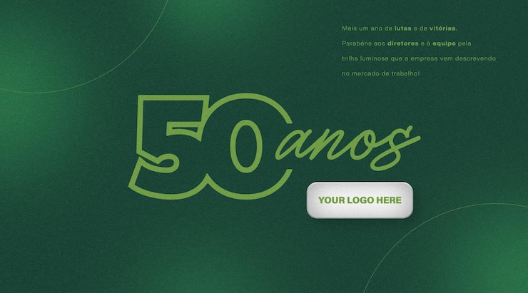 Gratis PSD psd template for celebrating 50 years of the company anniversary business celebration