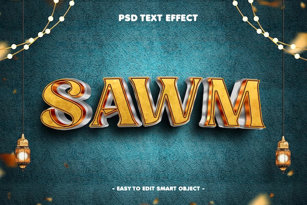 ramadan kareem editable text effect