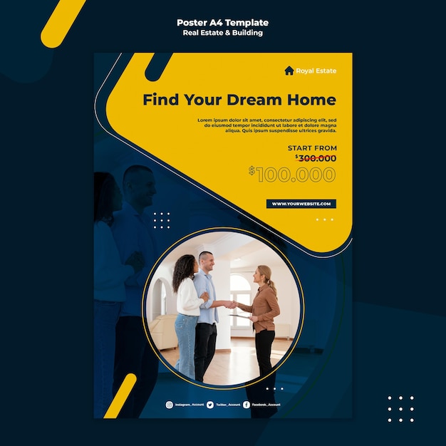 real estate poster template