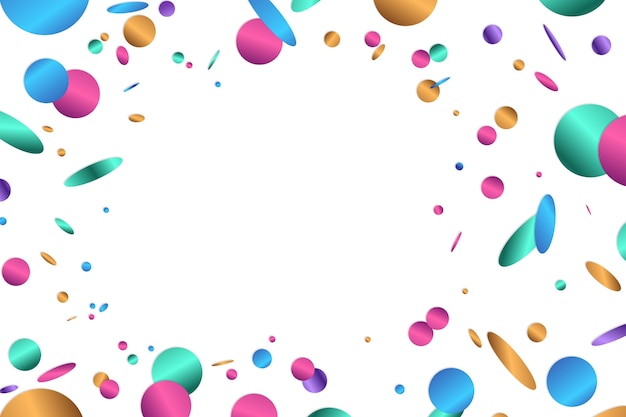 realistic confetti border isolated