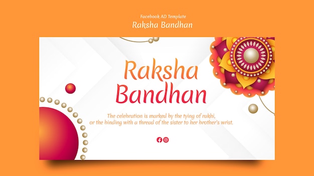 realistic raksha facebook ad design template