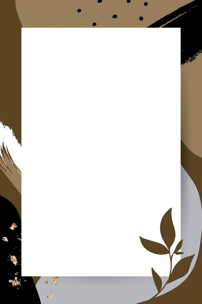 rectangle memphis frame psd on earth tone background