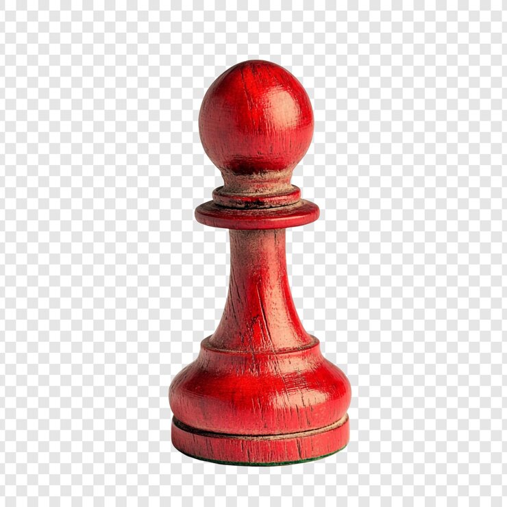 Gratis PSD red chess pawn a closeup of a classic game piece