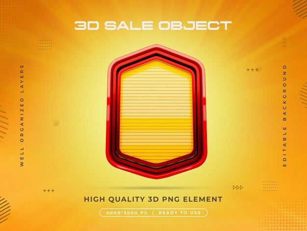 sale object 3d render isolated