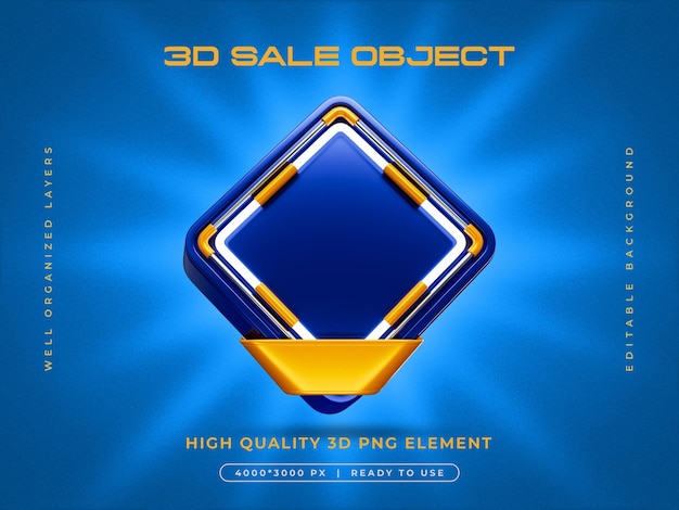 sale object 3d render isolated
