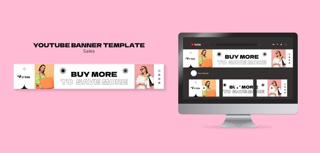 sales discount youtube banner template