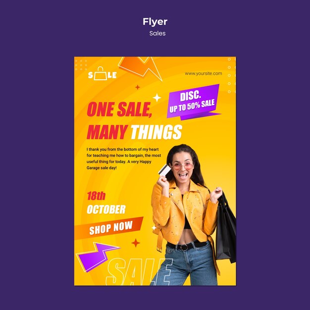 Sales template design of flyer