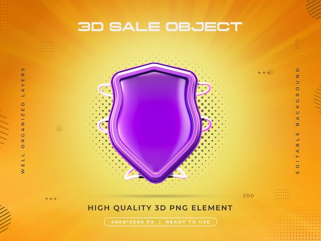 Salgsobjekt 3D-rendering isoleret