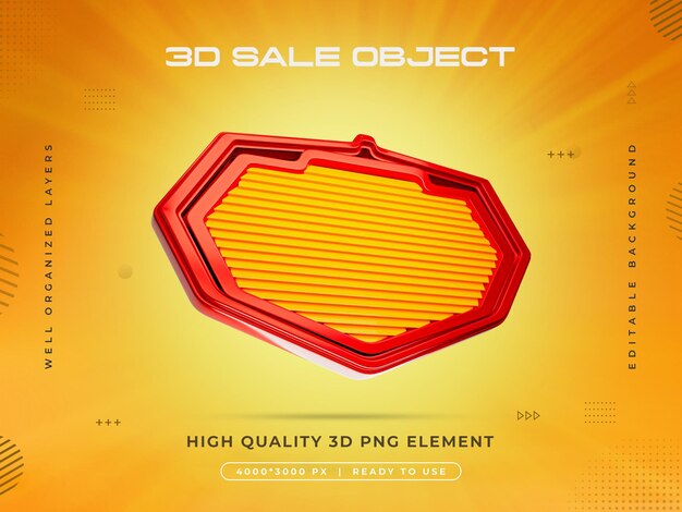 Salgsobjekt 3D-rendering isoleret