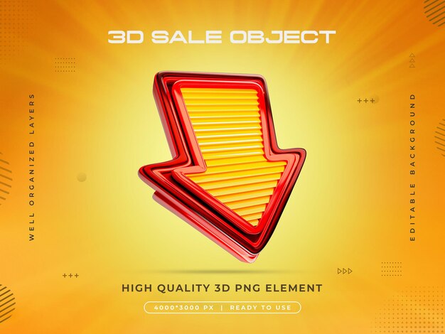 Salgsobjekt 3D-rendering isoleret