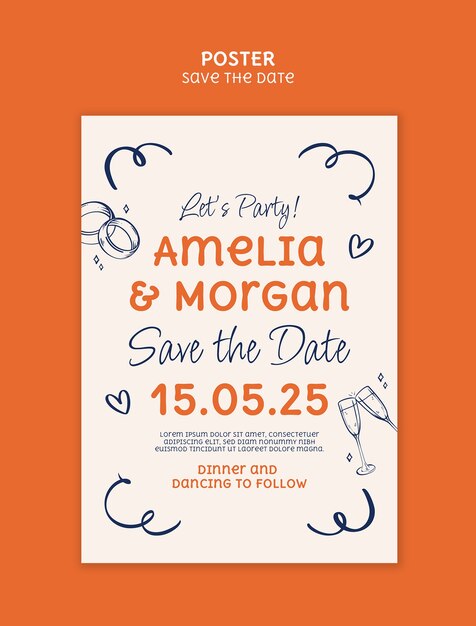 Save the date template