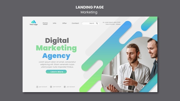 Skabelon til digital marketing-landingsside