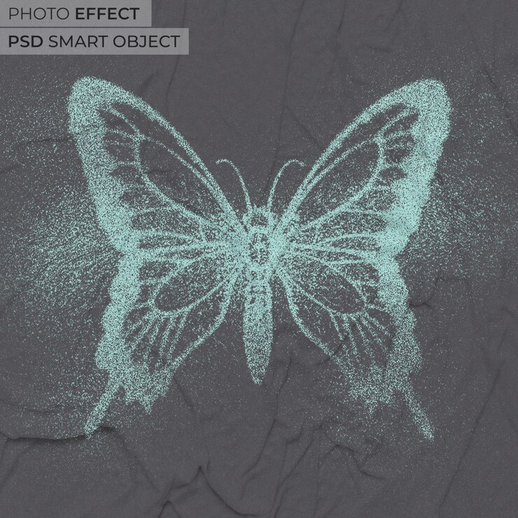 Gratis PSD smeared print distortion in glued paper