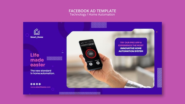 social media promo template for touch control technology
