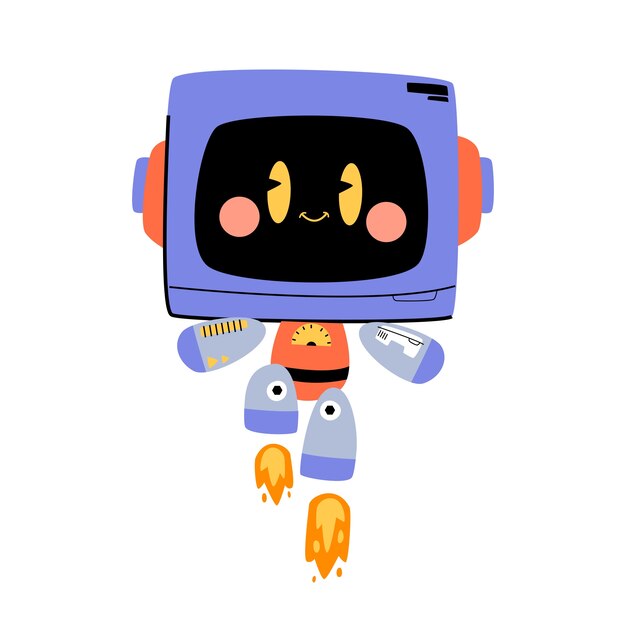 Sød robot isoleret