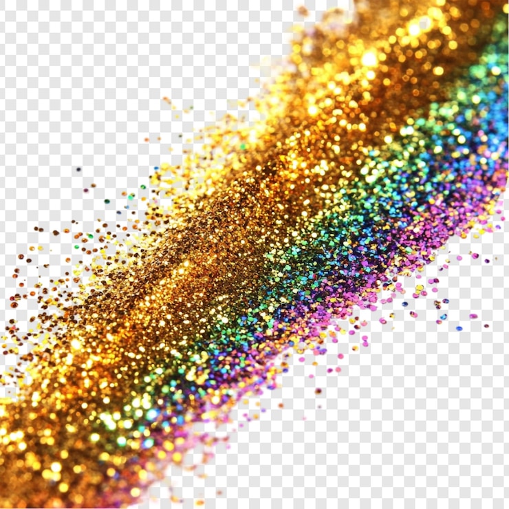 Gratis PSD sparkling rainbow glitter trail a shimmering burst of color