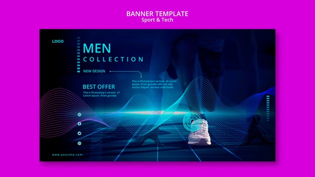 Sport and tech banner template style