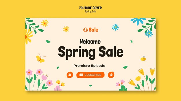 spring sale discount youtube cover template
