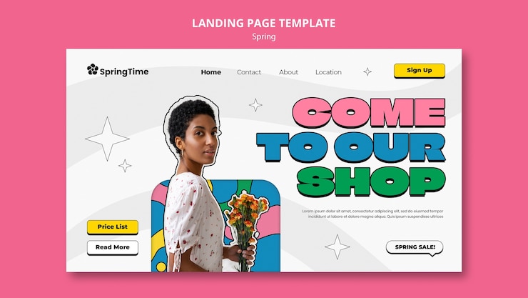 Gratis PSD spring template design