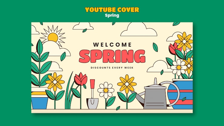 Gratis PSD spring template design