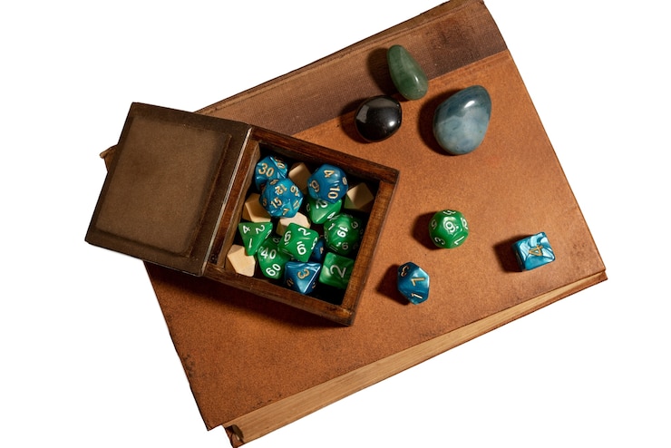 Gratis PSD still life of rpg element isolated