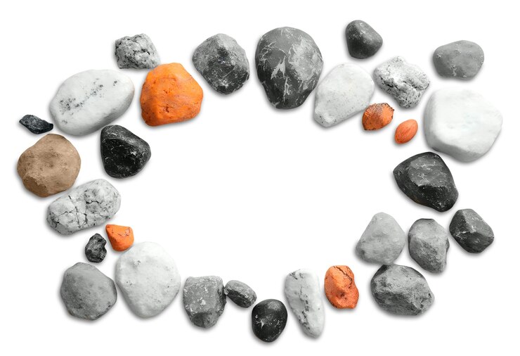 Gratis PSD stone frame isolated