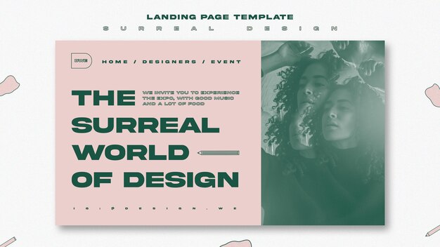 surreal design event landing page template