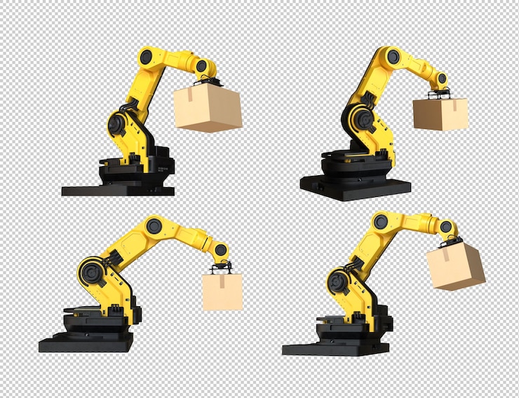 Gratis PSD the robotic arm on transparent background