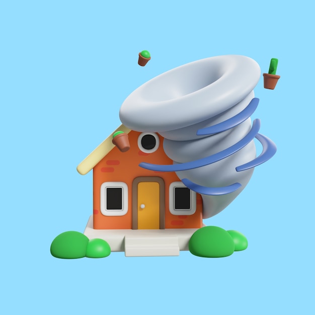 three-dimensional real estate icon mock-up