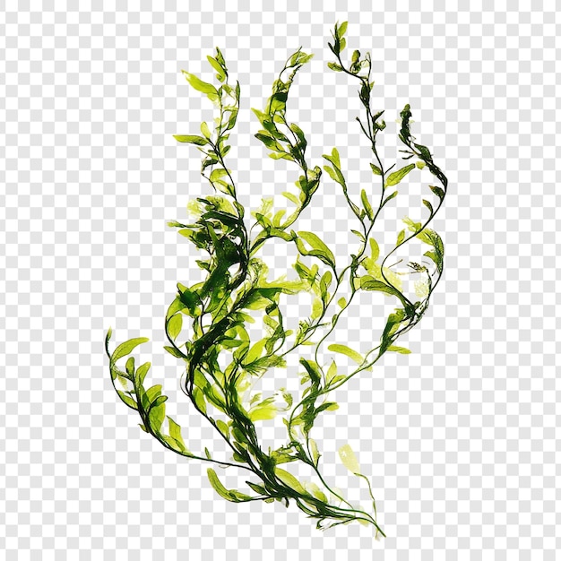 Underwater Seaweed Elegance A CloseUp of Vibrant Green Algae