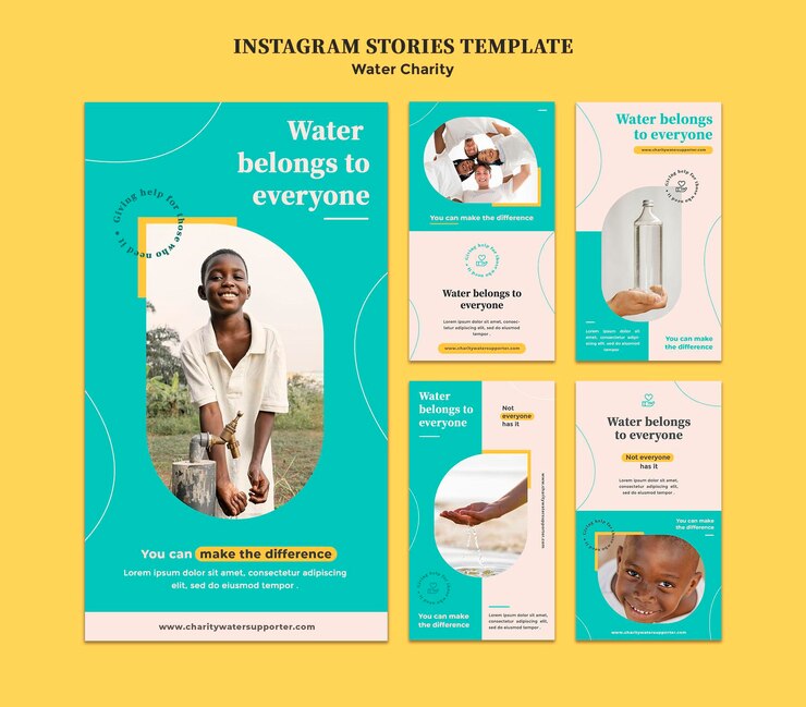 Gratis PSD vannveldedighet insta story designmal