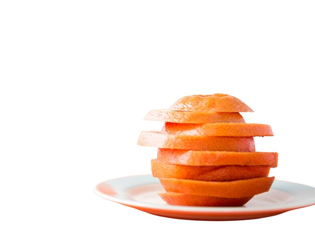 View of fresh grapefruit