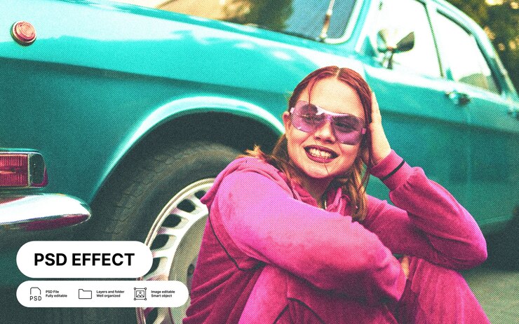 Gratis PSD vintage photo effect
