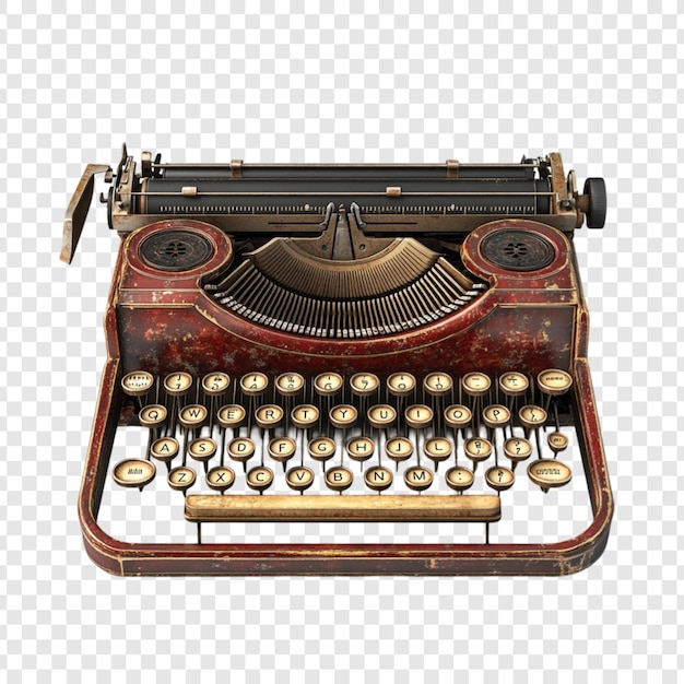 vintage typewriter antique writing machine nostalgia red brown keys storytelling
