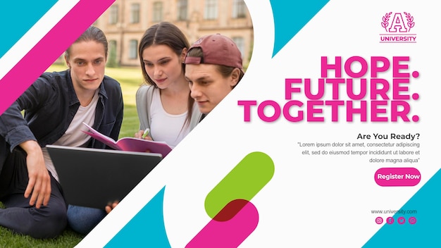Webmaldesign for universitetskonsept