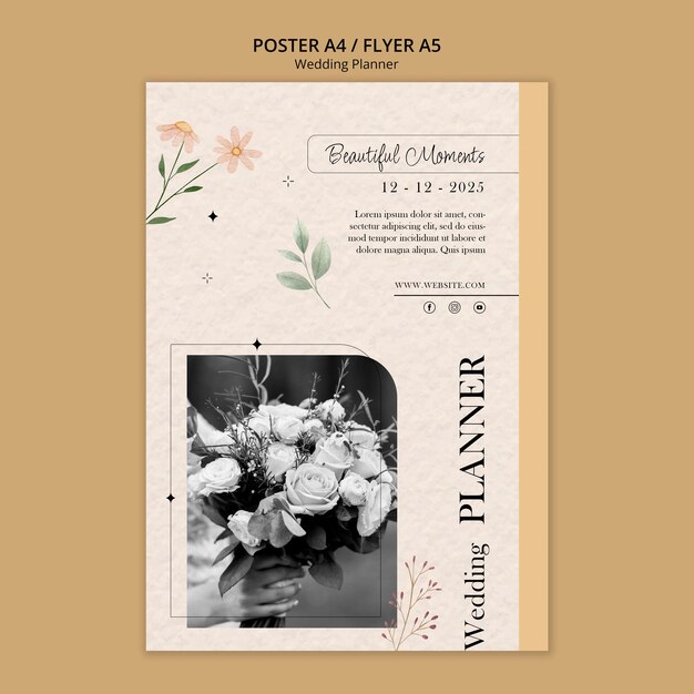 Wedding planner poster template