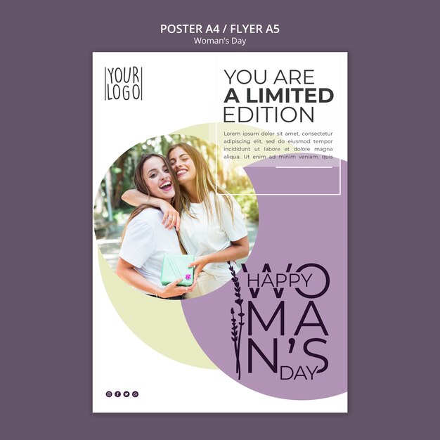 Womans day concept for poster template