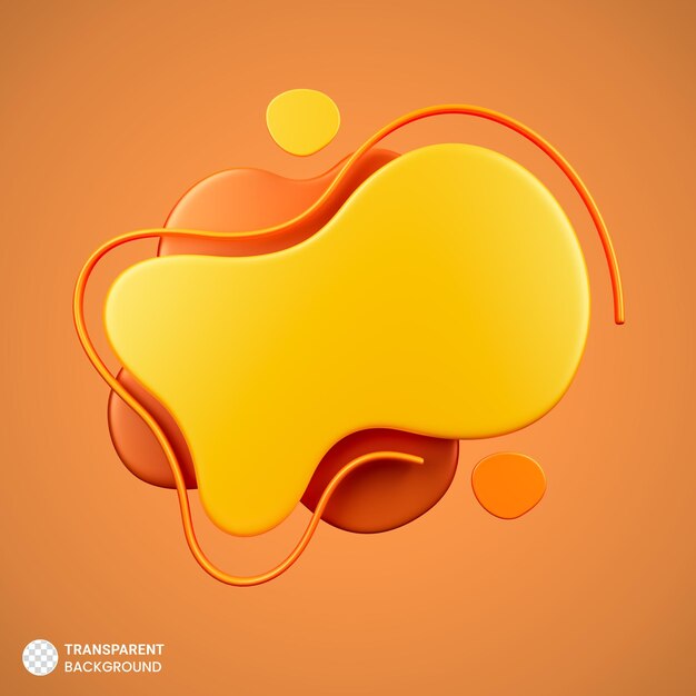 Yellow ribbon shape coupon icon isolated 3d render illustration