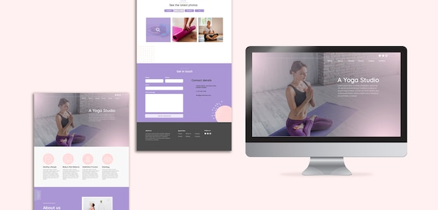 yoga studio landing page