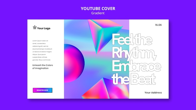 YouTube-forside mal med gradient stil